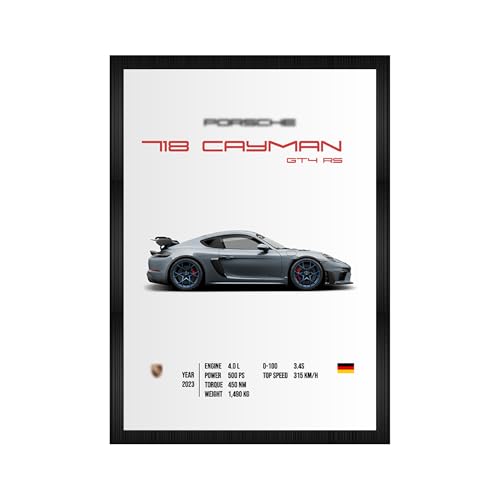 CodersParadise F1 Red Racing Car Poster Frame A4 Framed Wall Art