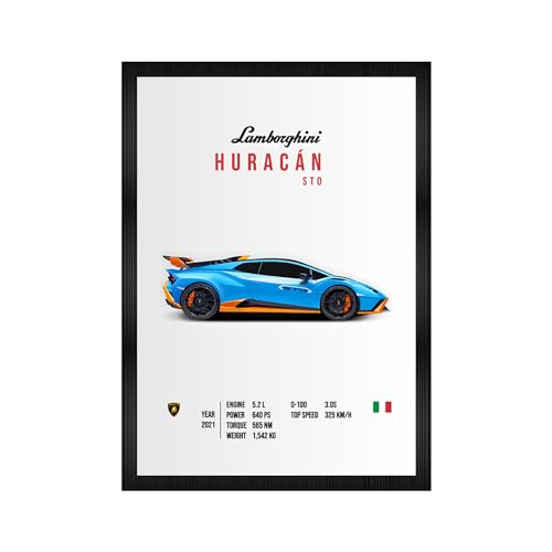 CodersParadise F1 Red Racing Car Poster Frame A4 Framed Wall Art