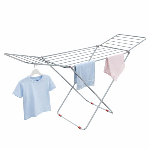 LiMETRO STEEL Stainless Steel Foldable Clothes Drying Stand Double Rack 120x54x5 cm Steel