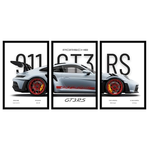 CodersParadise F1 Red Racing Car Poster Frame A4 Framed Wall Art