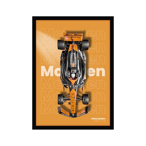 CodersParadise F1 Red Racing Car Poster Frame A4 Framed Wall Art