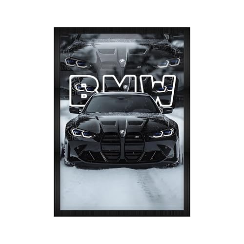 CodersParadise F1 Red Racing Car Poster Frame A4 Framed Wall Art