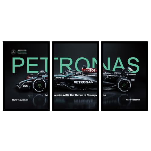 CodersParadise F1 Red Racing Car Poster Frame A4 Framed Wall Art