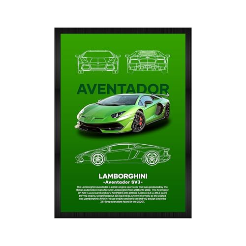 CodersParadise F1 Red Racing Car Poster Frame A4 Framed Wall Art