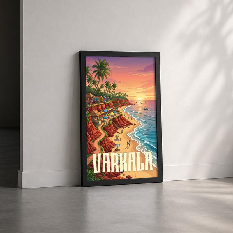 CodersParadise F1 Red Racing Car Poster Frame A4 Framed Wall Art
