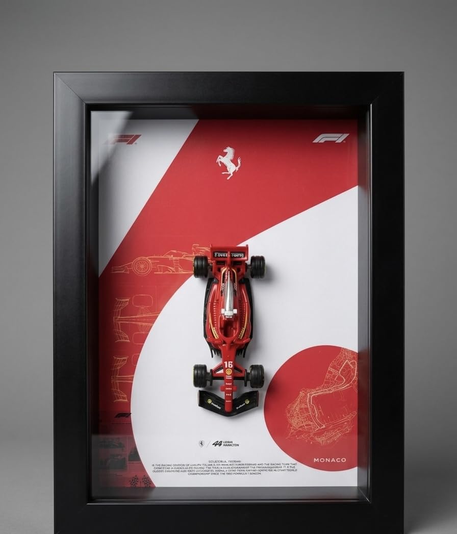 F1 Edition 3D Premium Car Frame 1:35 Scale Die Cast Wall Art