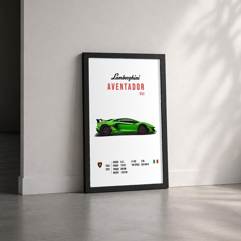 CodersParadise F1 Red Racing Car Poster Frame A4 Framed Wall Art