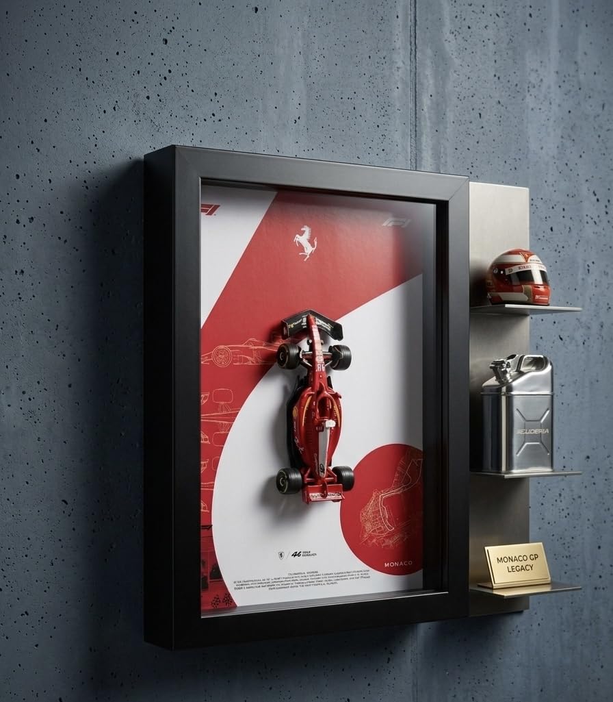 F1 Edition 3D Premium Car Frame 1:35 Scale Die Cast Wall Art