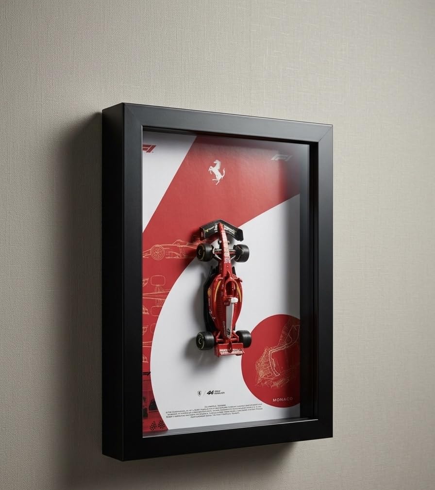 F1 Edition 3D Premium Car Frame 1:35 Scale Die Cast Wall Art