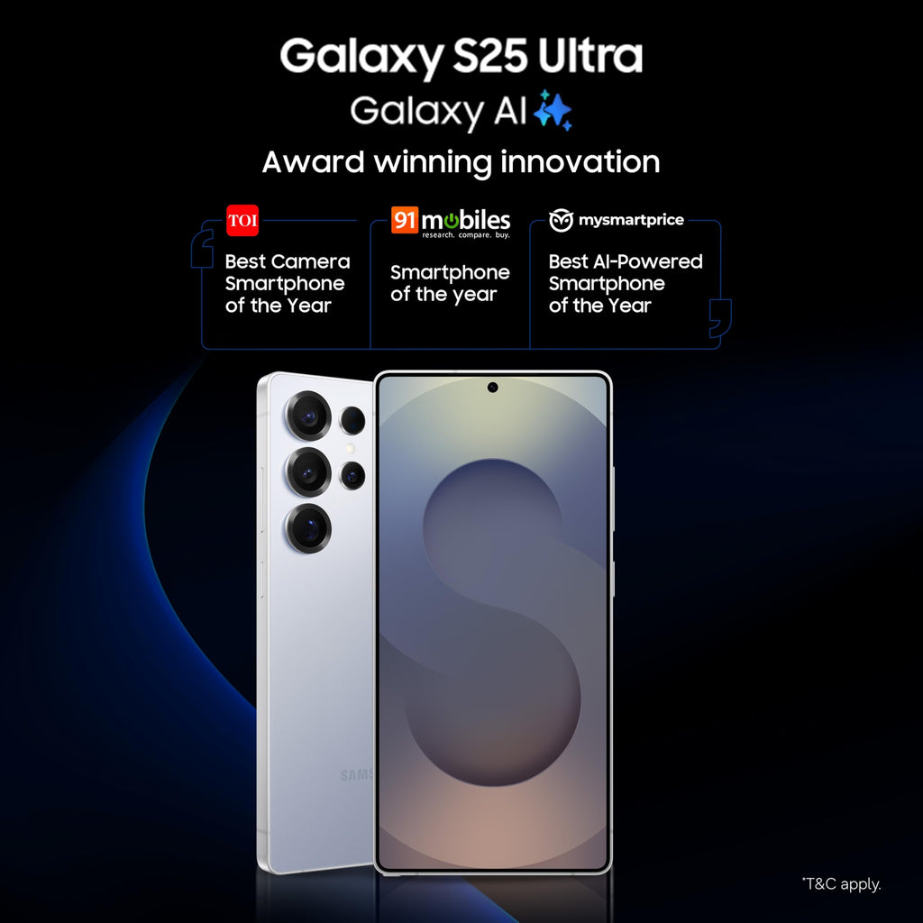Samsung Galaxy S25 Ultra 5G AI Smartphone (Titanium Whitesilver, 12GB RAM, 256GB Storage), 200MP Camera, S Pen Included, Long Battery Life