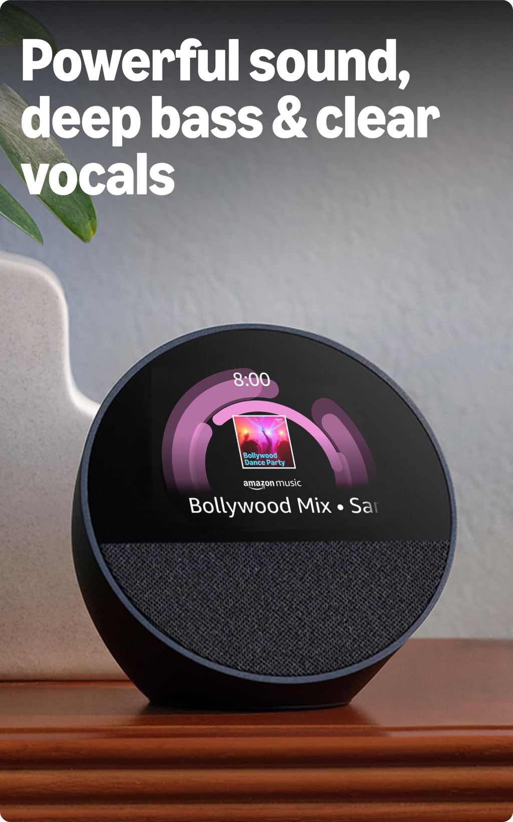 Amazon Echo Spot (latest model), Smart alarm clock with vibrant sound, Alexa and Bluetooth | Blue